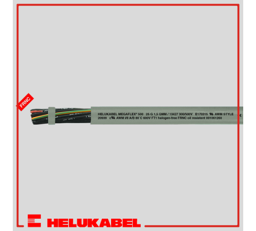 Кабель MEGAFLEX 500 (4x0,5 qmm, grau (RAL 7001)) 13348 HELUKABEL