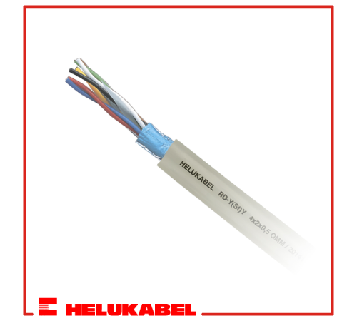 Кабели для телефонии и передачи данных RD-Y(St)Y (2x2x0.5 qmm. grau) 20140 HELUKABEL