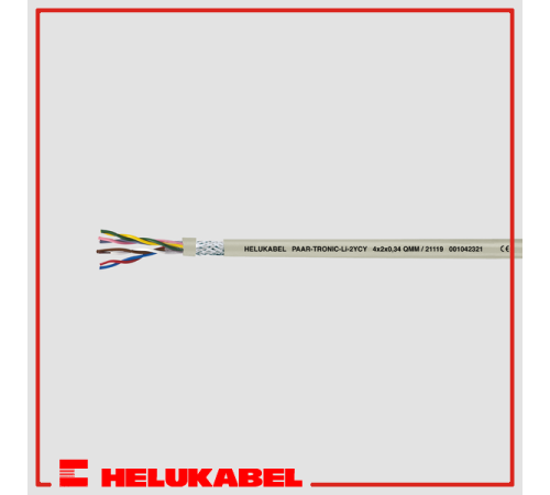 Кабель PAAR-TRONIC-Li-2YCY4x2x0,5 qmm, grau 21125 HELUKABEL