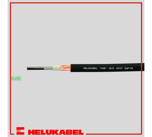 Кабель NYCY 0,6/1KV3X6RE/6 QMM 32211 HELUKABEL