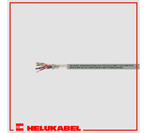 Кабель SUPER-P-TR 340-C-PUR (2x2x1 qmm AWG18) 49867 HELUKABEL